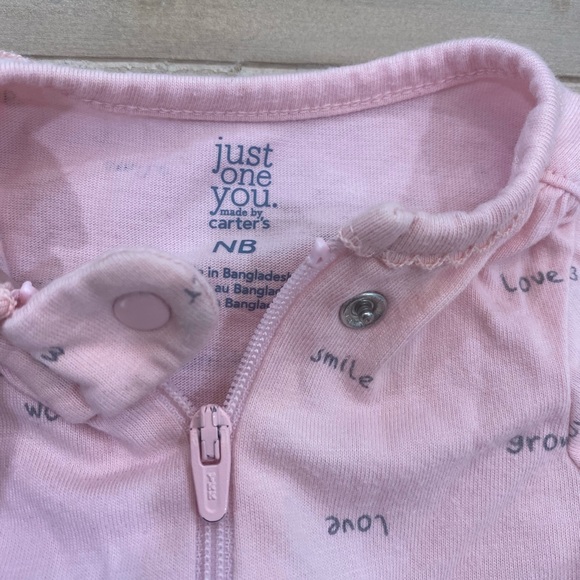 7 PIECE SET baby girl Newborn Carters H&M ruffle pink onesie bodysuit - Picture 8 of 16